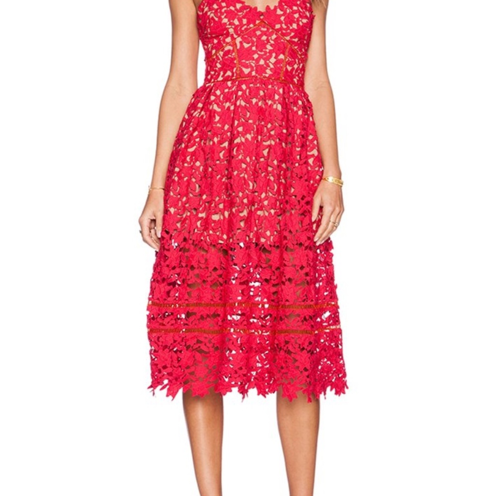 Self-Potrait Azalia Floral Lace Dress